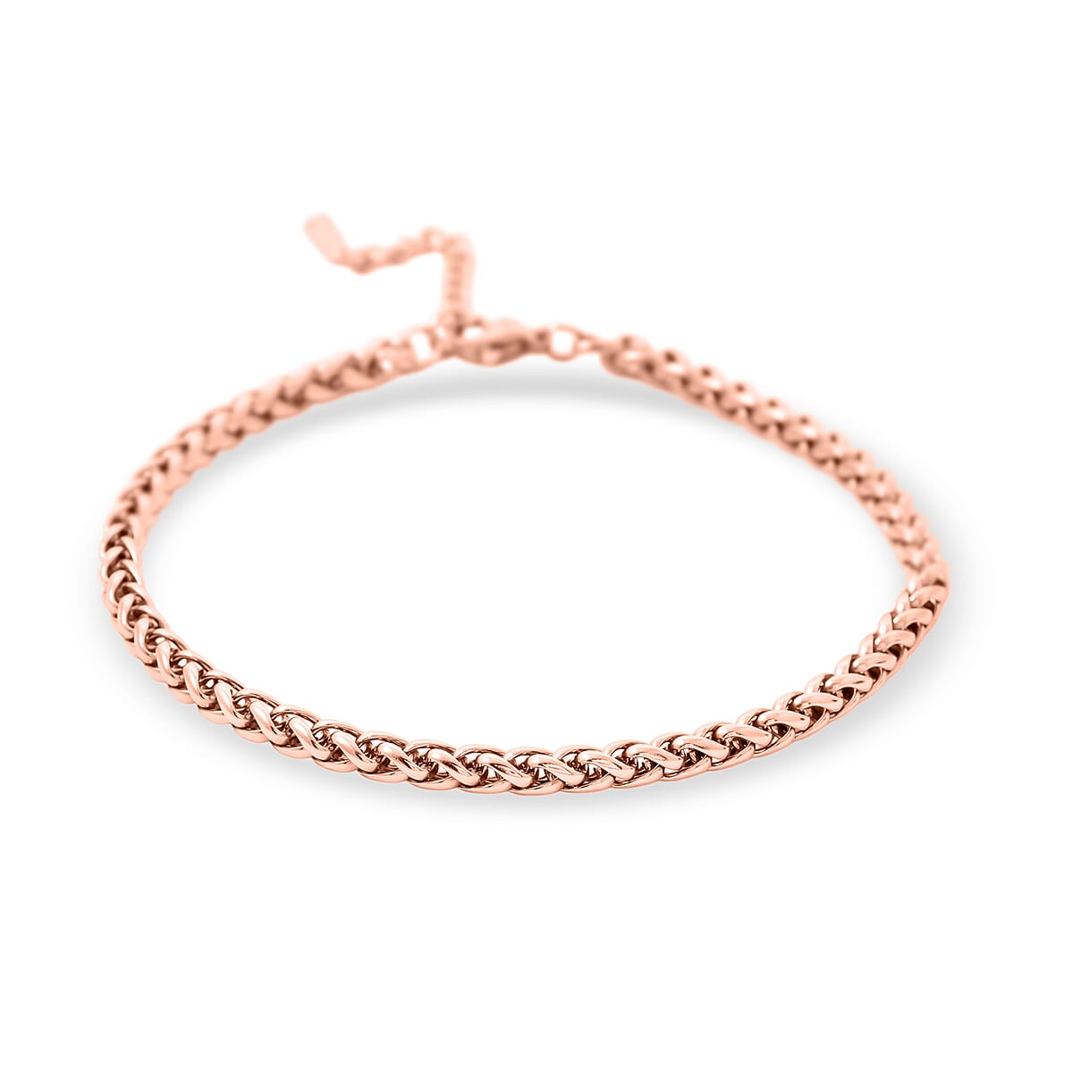 Spiga Chain Bracelet (8.50In) and Necklace 24 Inches in ION Plated RG Stainless Steel image number 6