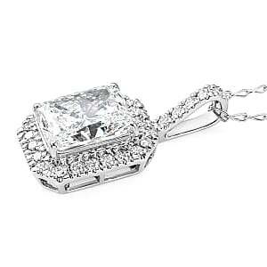 IGI Certified Luxuriant Lab Grown Diamond E-F VS 3.40 ctw Pendant Necklace in 950 Platinum 5.70 Grams 20 Inches