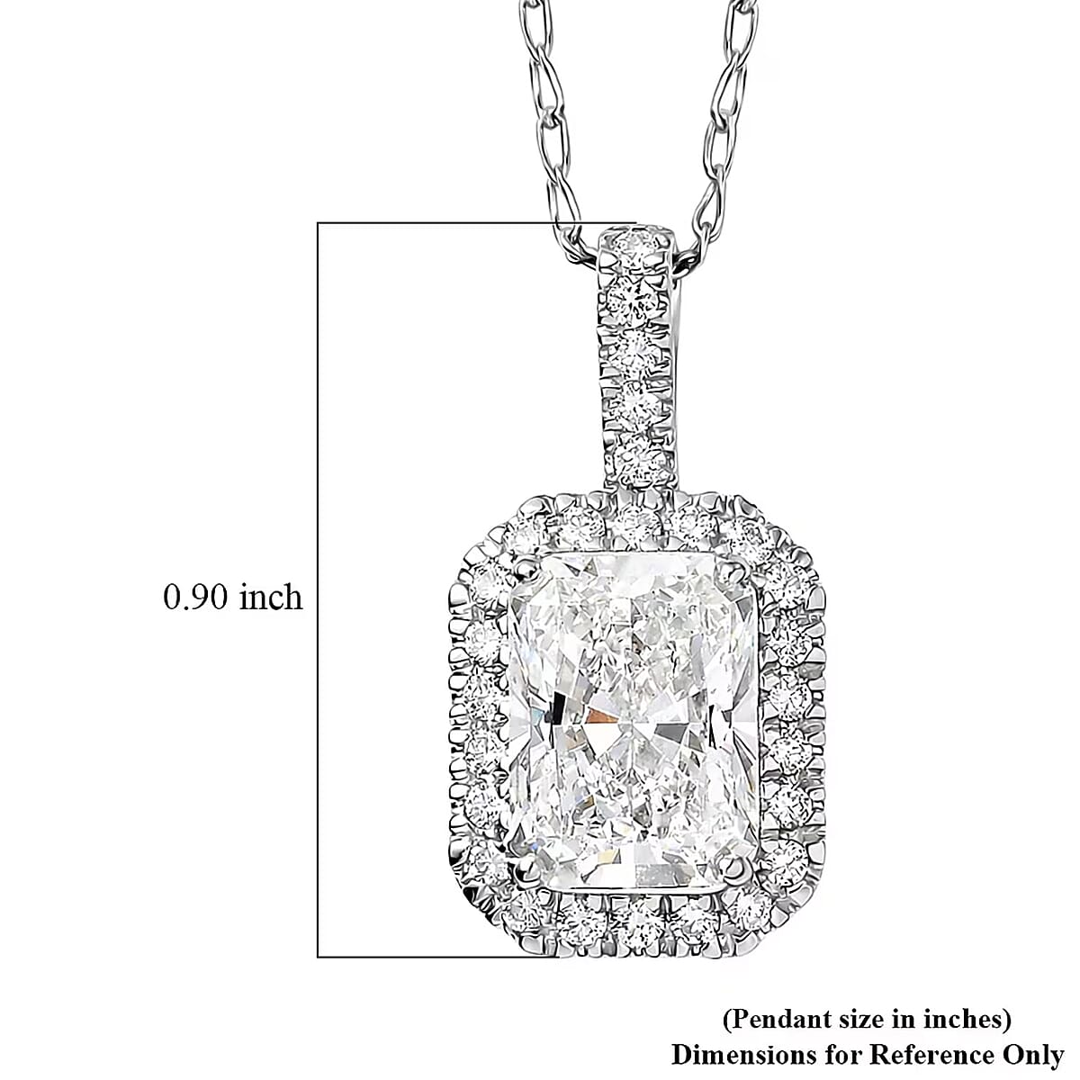 IGI Certified Luxuriant Lab Grown Diamond E-F VS 3.40 ctw Pendant Necklace in 950 Platinum 5.70 Grams 20 Inches image number 6