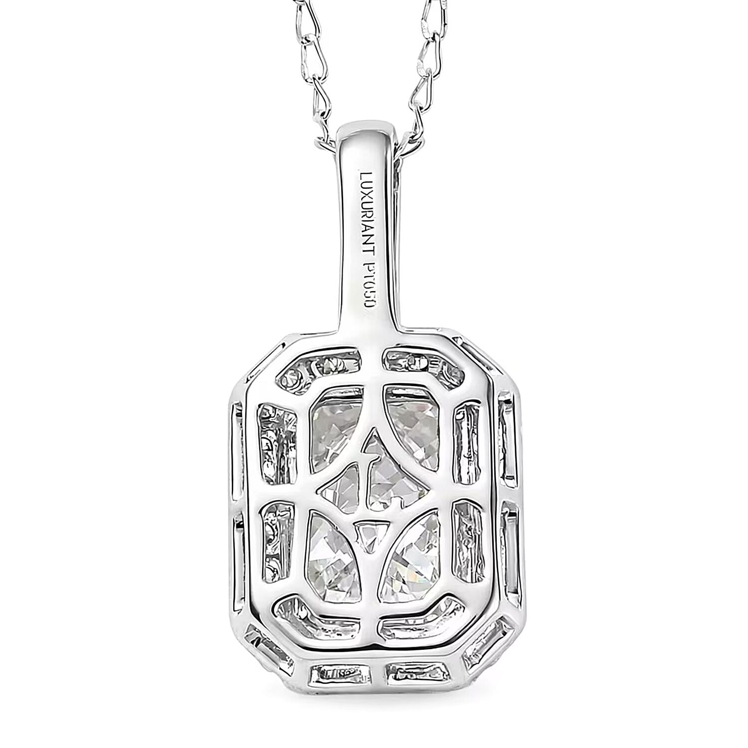 IGI Certified Luxuriant Lab Grown Diamond E-F VS 3.40 ctw Pendant Necklace in 950 Platinum 5.70 Grams 20 Inches