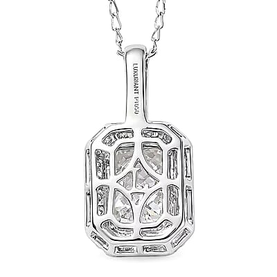 IGI Certified Luxuriant Lab Grown Diamond E-F VS 3.40 ctw Pendant Necklace in 950 Platinum 5.70 Grams 20 Inches