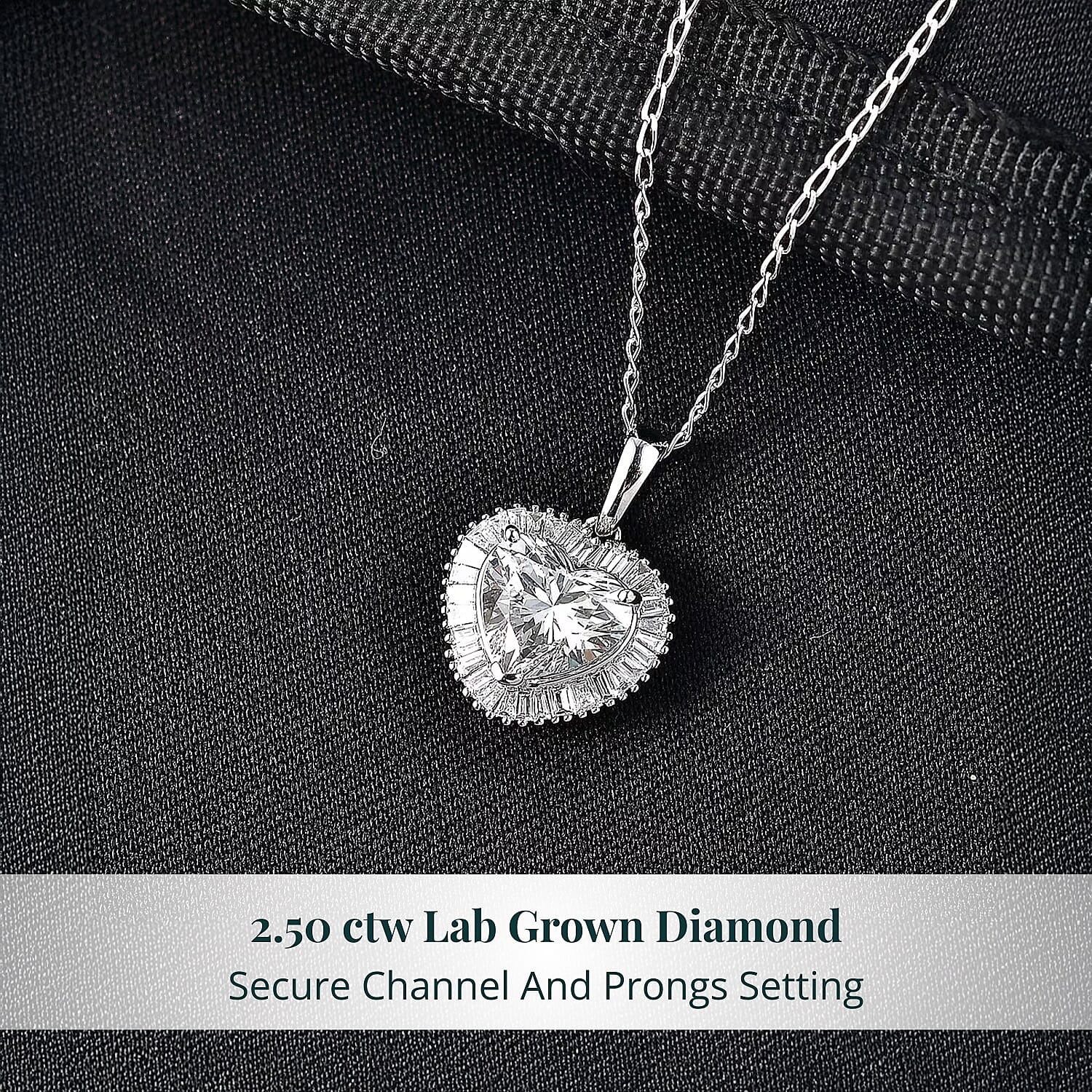 Luxuriant Lab Grown Diamond E-F VS 2.50 ctw Heart Pendant Necklace in 950 Platinum 5.15 Grams 20 Inches
