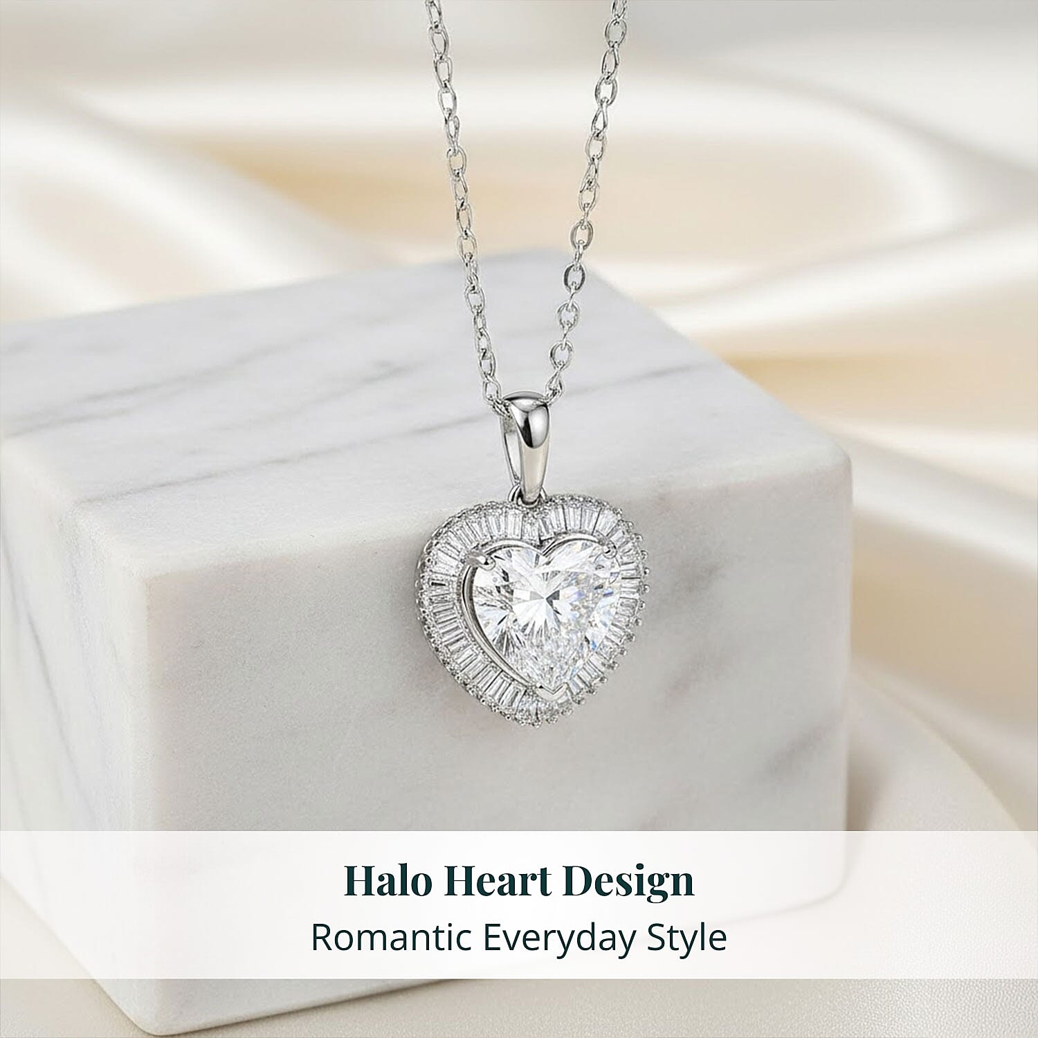 Luxuriant Lab Grown Diamond E-F VS 2.50 ctw Heart Pendant Necklace in 950 Platinum 5.15 Grams 20 Inches