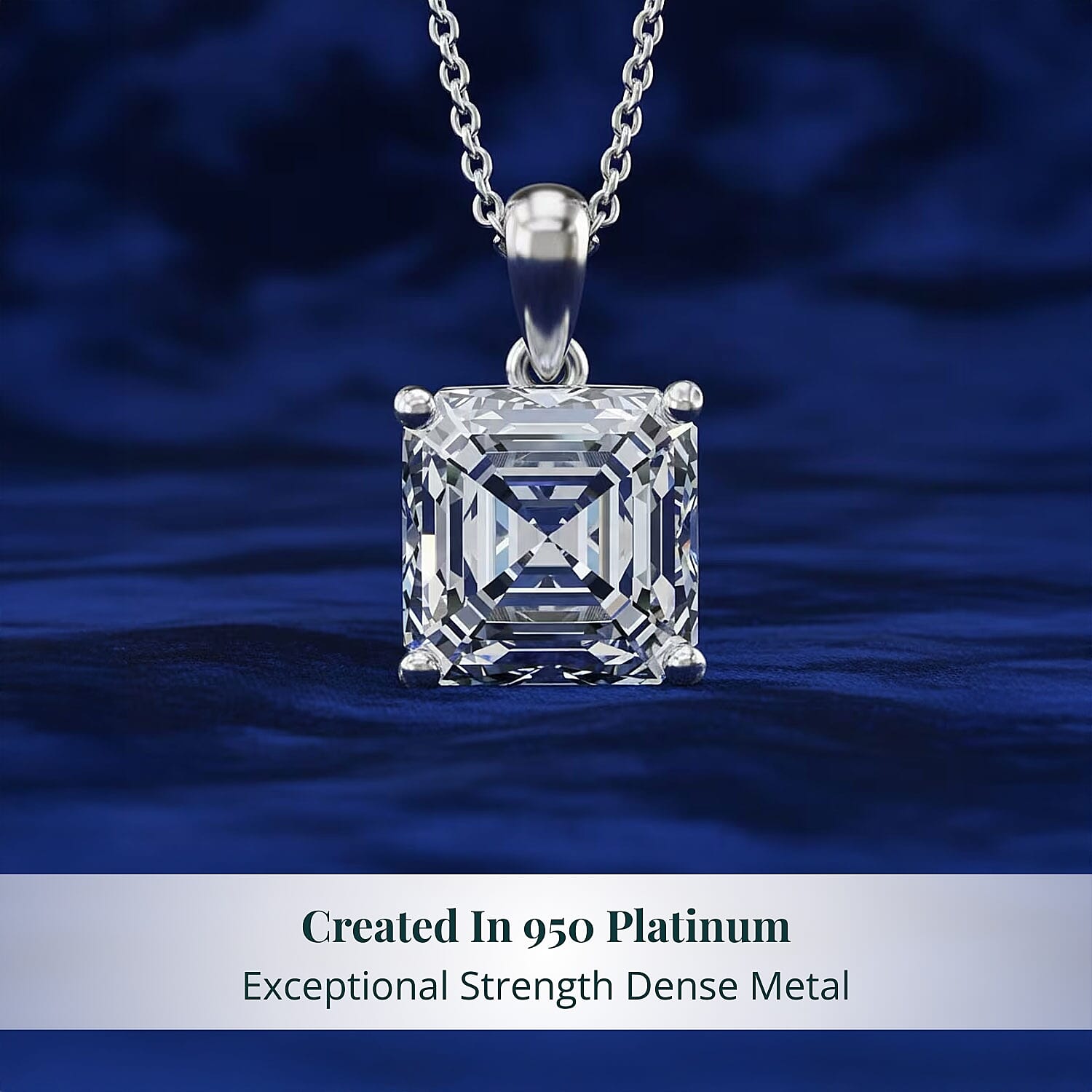 IGI Certified Luxuriant Lab Grown Diamond Pendant Necklace in 950 Platinum 10.10 ctw (20 Inches) (G, VS)