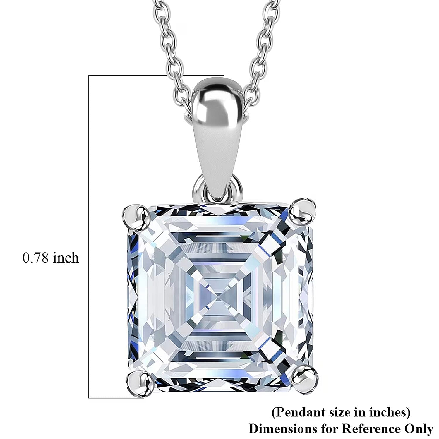 IGI Certified Luxuriant Lab Grown Diamond Pendant Necklace in 950 Platinum 10.10 ctw (20 Inches) (G, VS)