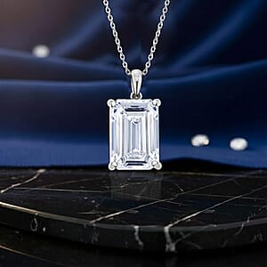 IGI Certified Luxuriant Lab Grown Diamond Pendant Necklace in 950 Platinum 10.10 ctw (20 Inches) (G, VS)