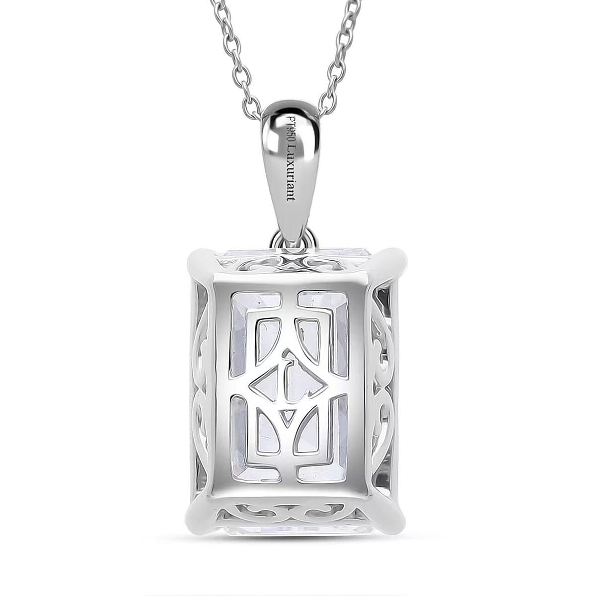 IGI Certified Luxuriant Lab Grown Diamond Pendant Necklace in 950 Platinum 10.10 ctw (20 Inches) (G, VS) image number 7
