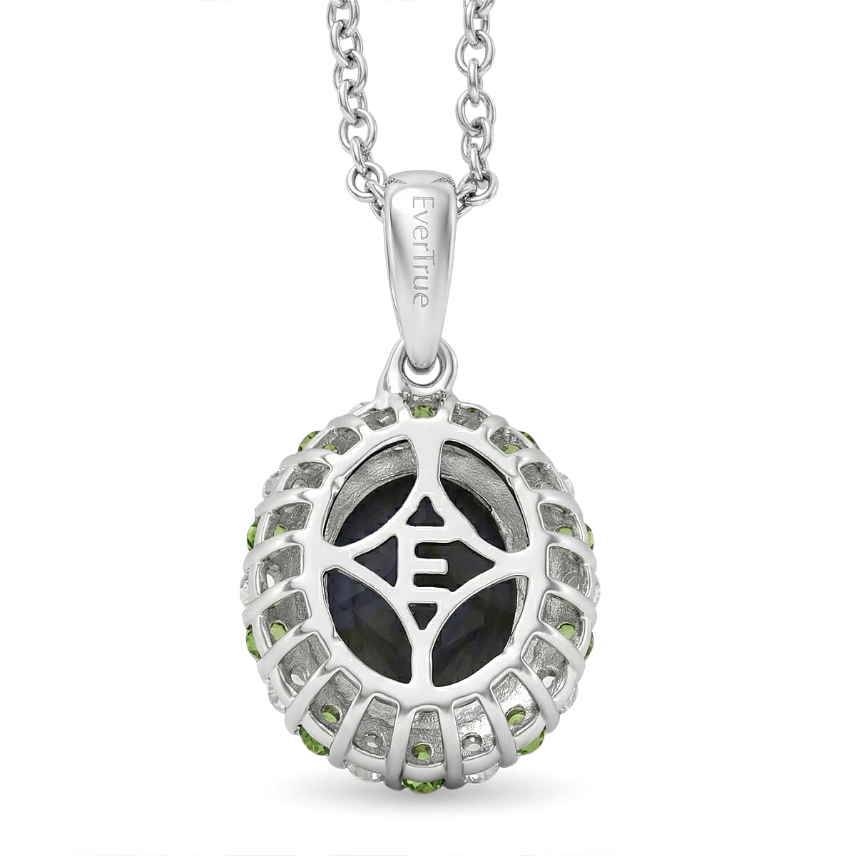 EverTrue Malagasy Labradorite and Multi Gemstone 3.40 ctw Pendant in Platinum Bond with Stainless Steel Necklace 20 Inches image number 4