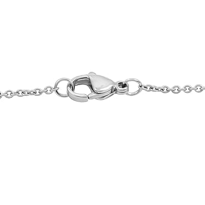 Sodalite Taper Point Pendant in Silvertone with Stainless Steel Necklace 36.00 ctw (20 Inches)
