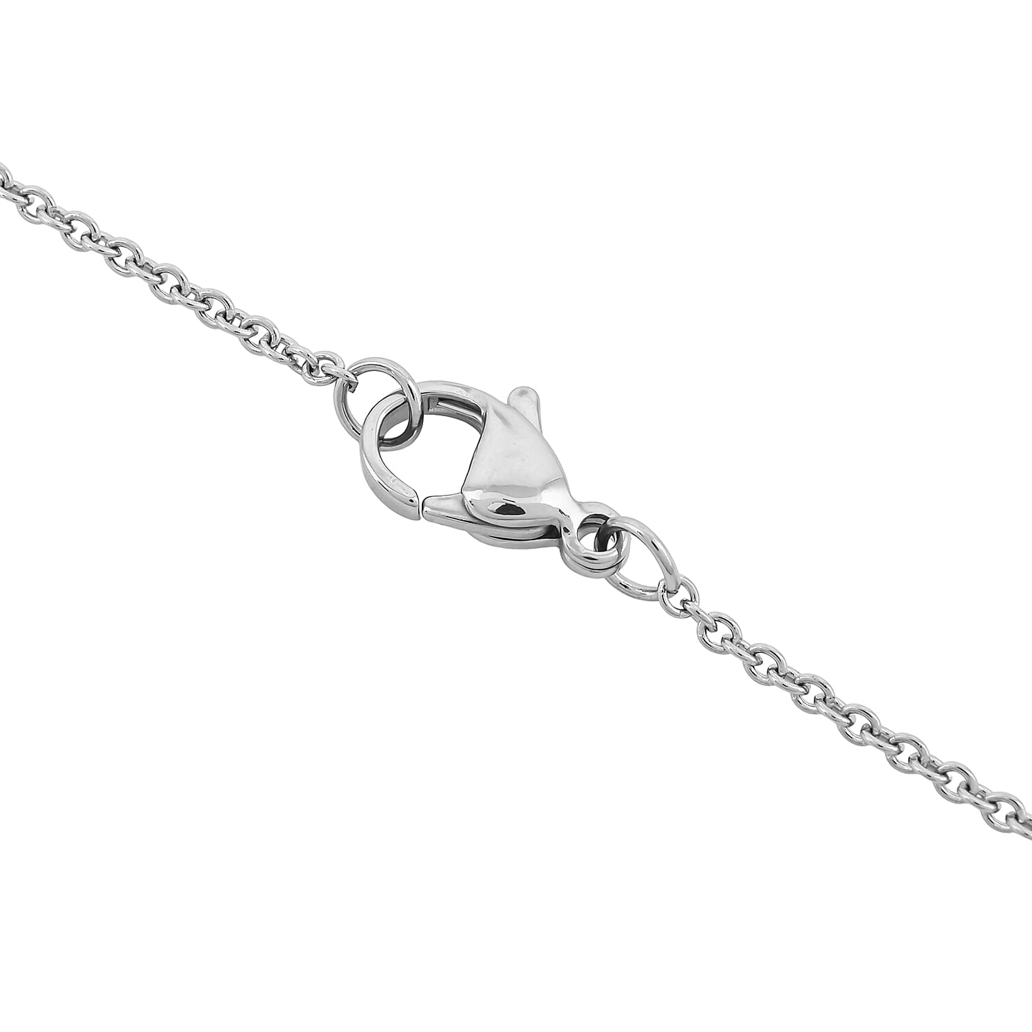 Goldstone 13.00 ctw Cross Pendant in Silvertone with Stainless Steel Necklace 20 Inches