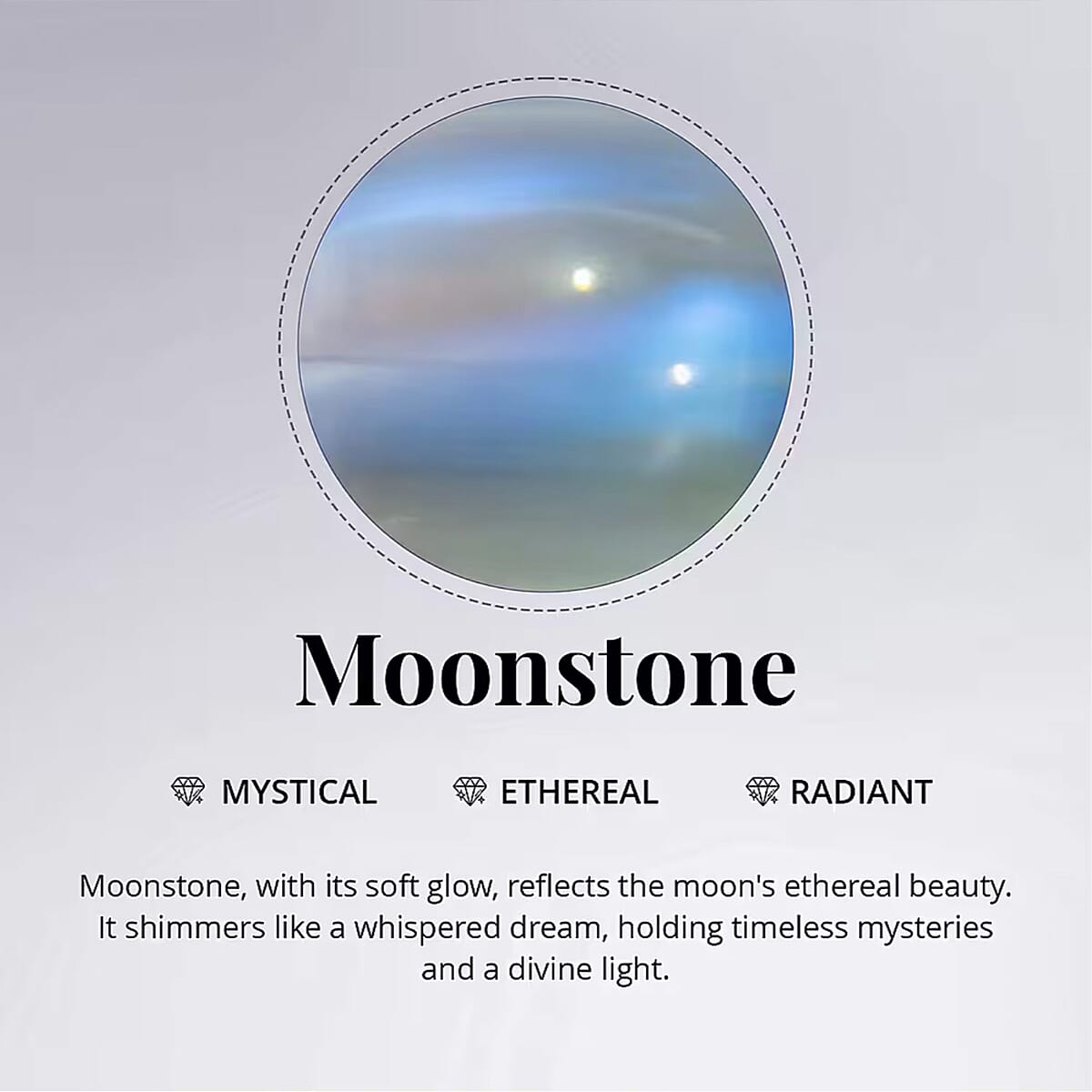 D'Joy Rainbow Moonstone and White Zircon 1.36 ctw Ring (Size 5) and Pendant Necklace 20 Inches in 18K Vermeil Yellow Gold and Rhodium Over Sterling Silver (Del. In 10-12 Days) image number 3