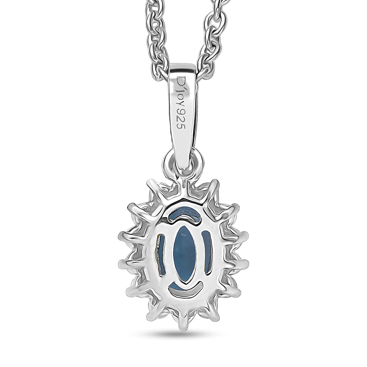 D'Joy Blue Topaz and White Zircon 2.70 ctw Ring (Size 7.0) and Pendant Necklace 20 Inches in Rhodium Over Sterling Silver image number 6
