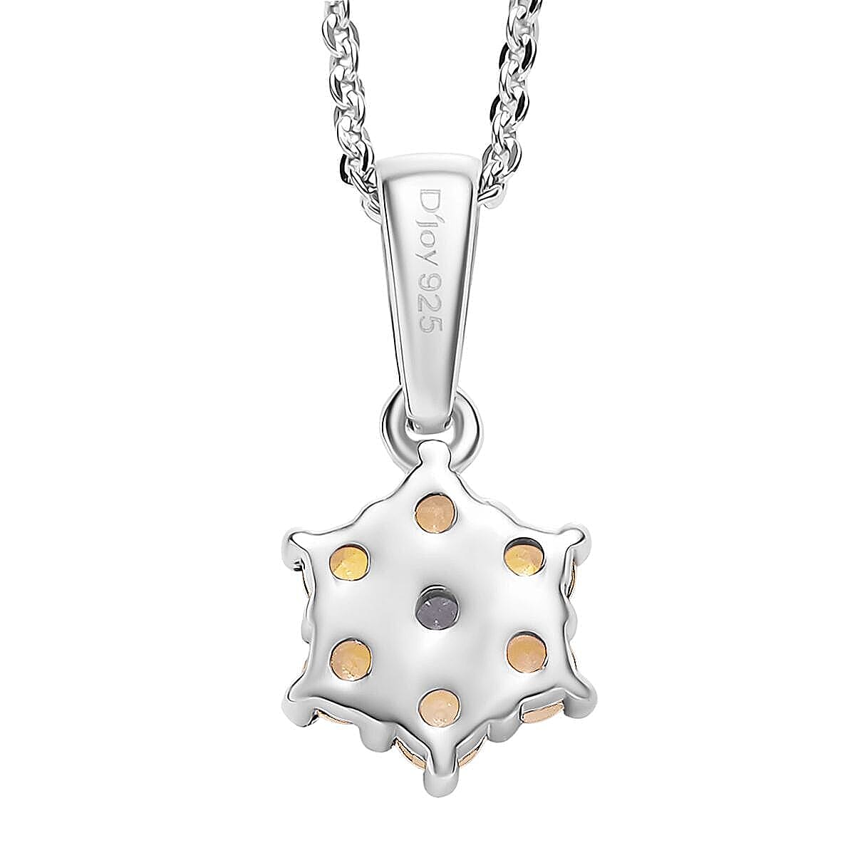 D'Joy Brazilian Citrine and White Zircon 0.80 ctw Ring (Size 8.0) and Pendant Necklace 20 Inches in Rhodium Over Sterling Silver image number 6
