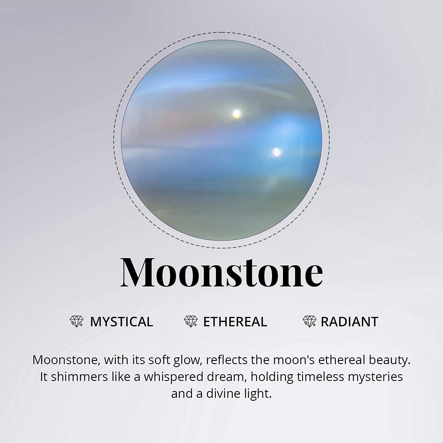 D'Joy Rainbow Moonstone, White Zircon 1.70 ctw Ring (Size 5.0) and Pendant Necklace 20 Inches in Rhodium Over Sterling Silver