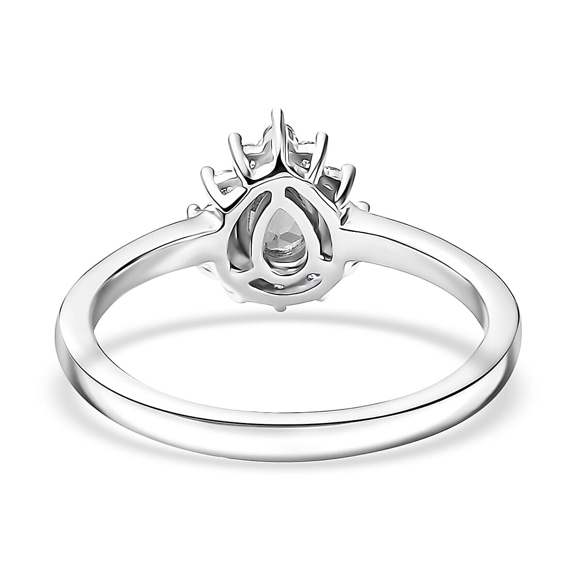 D'Joy White Topaz, White Zircon 1.60 ctw Ring (Size 8.0) and Pendant Necklace 20 Inches in Rhodium Over Sterling Silver image number 4