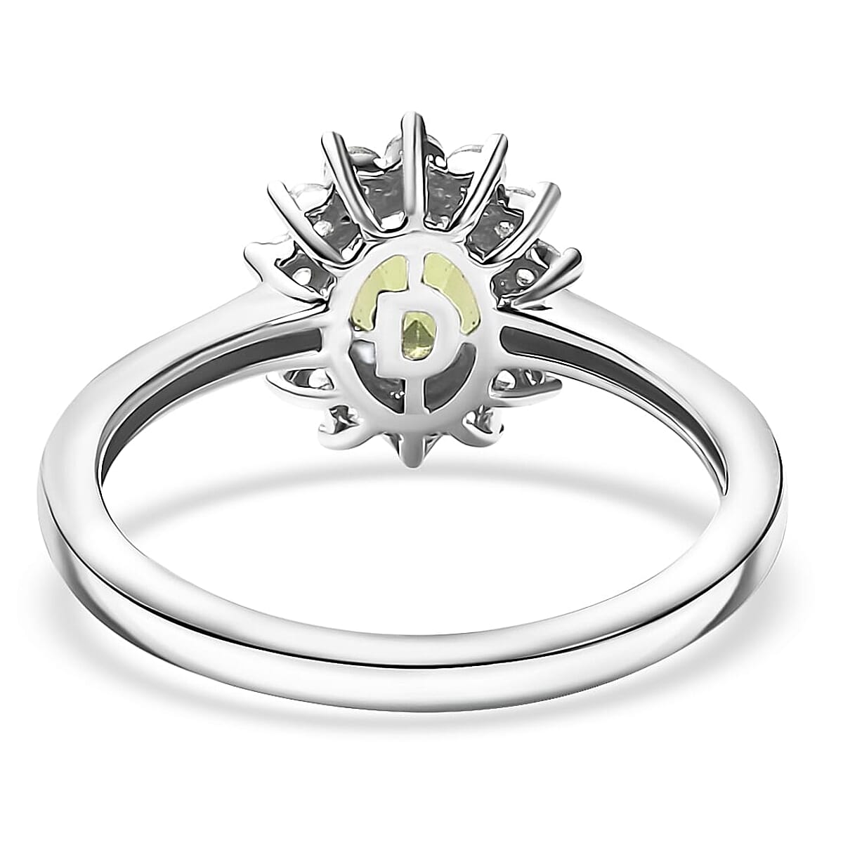 D'Joy Hebei Peridot and White Zircon 2.70 ctw Ring (Size 8.0) and Pendant Necklace 20 Inches in Rhodium Over Sterling Silver image number 4