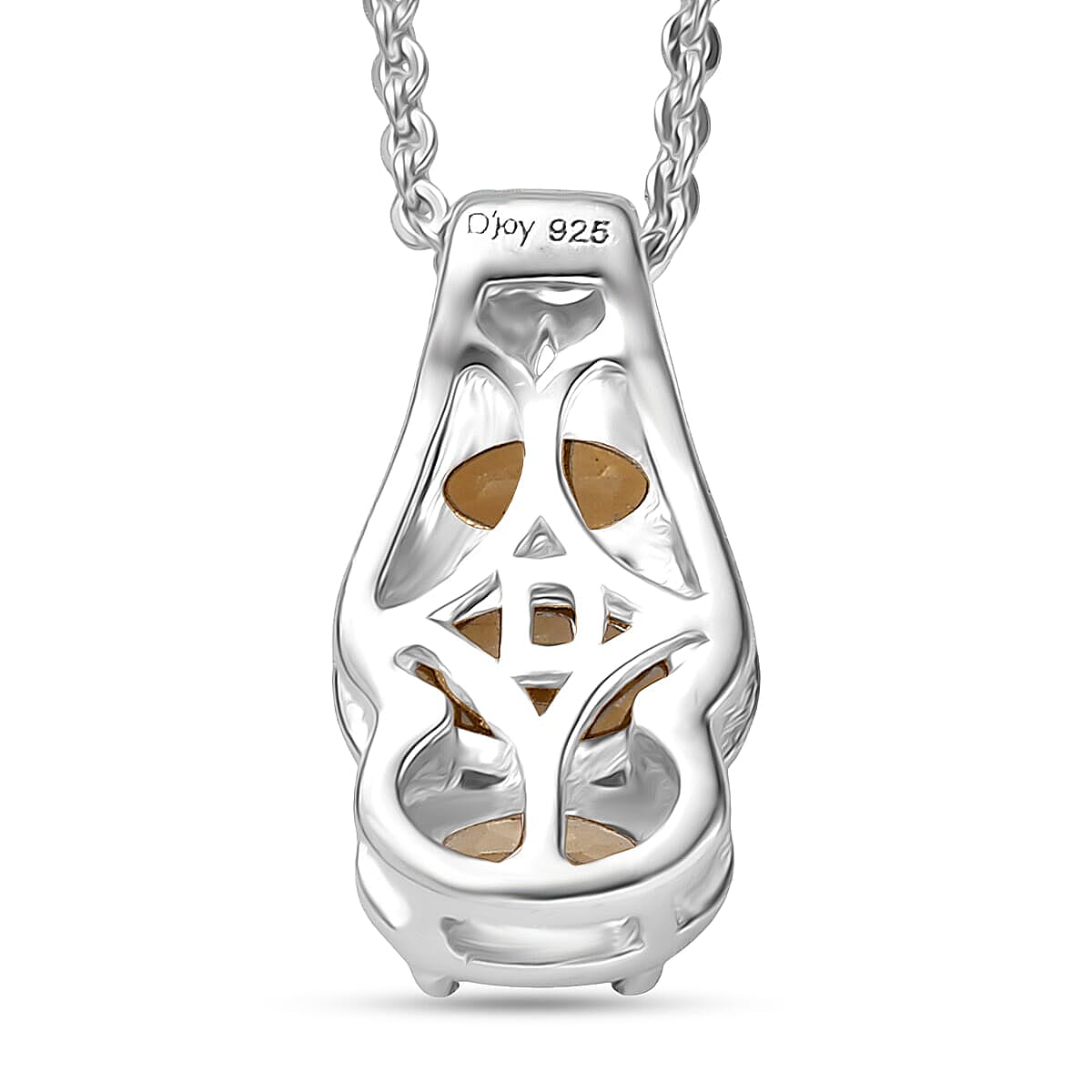 D'Joy Brazilian Citrine 2.60 ctw Ring (Size 9.0) and Pendant Necklace 20 Inches in Rhodium Over Sterling Silver image number 6