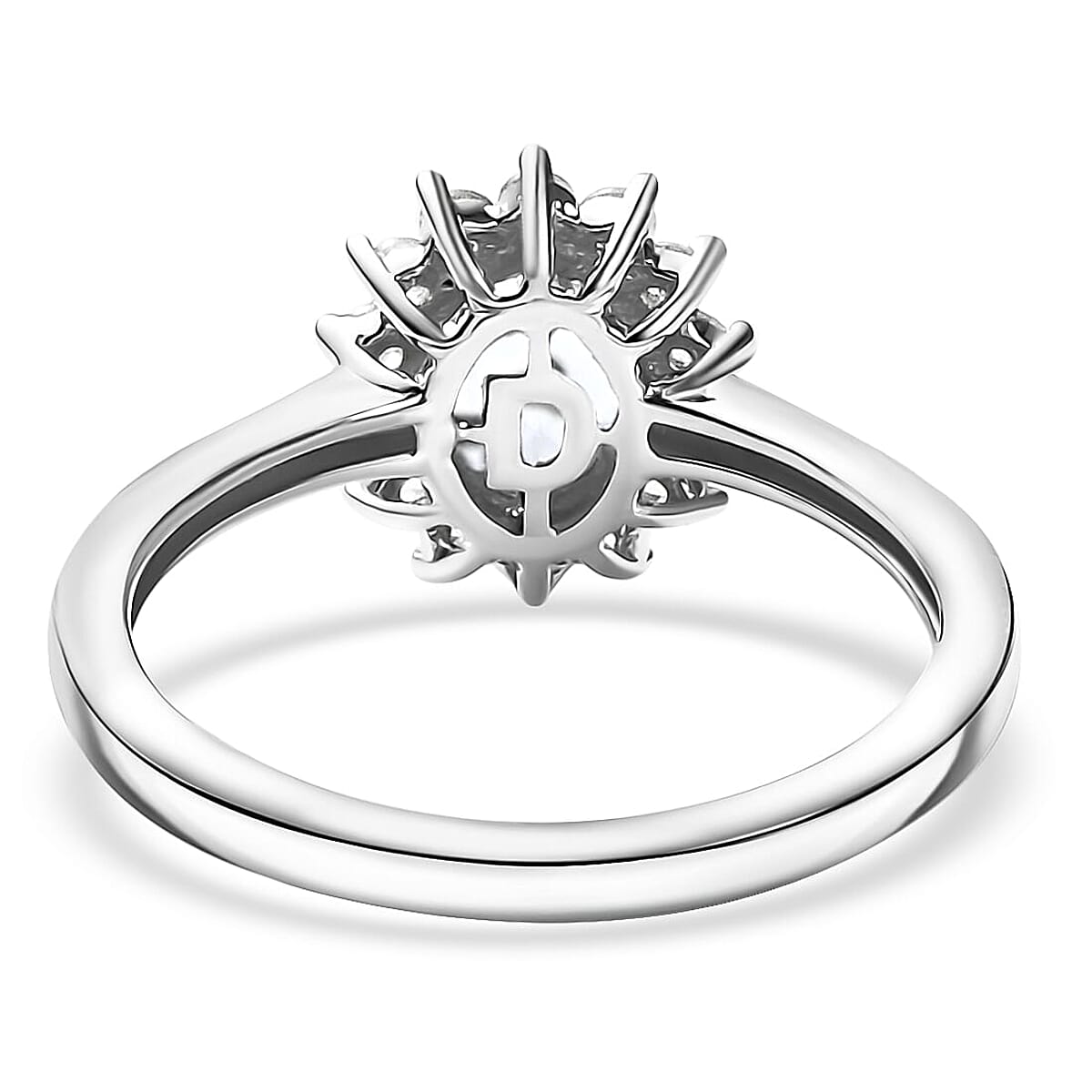 D'Joy White Topaz and White Zircon 2.20 ctw Ring (Size 5.0) and Pendant Necklace 20 Inches in Rhodium Over Sterling Silver image number 4