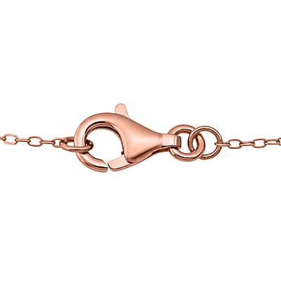 D'Joy Natural Champagne Diamond I2-I3 1.00 ctw Solitaire Pendant Necklace in 18K Vermeil Rose Gold Over Sterling Silver 20 Inches