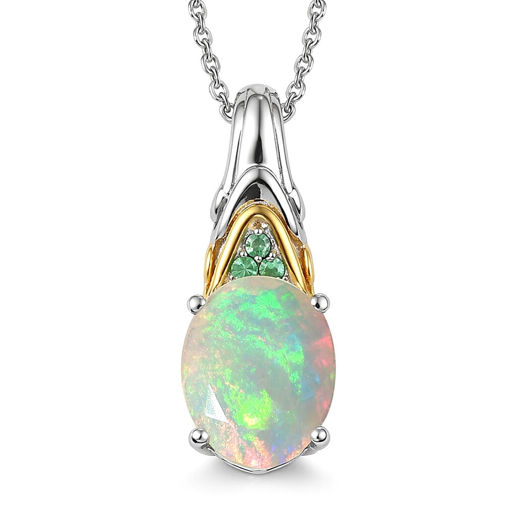 Ethiopian Welo Opal & Tsavorite Garnet - Product card gallery slide 1 (10146603663643)