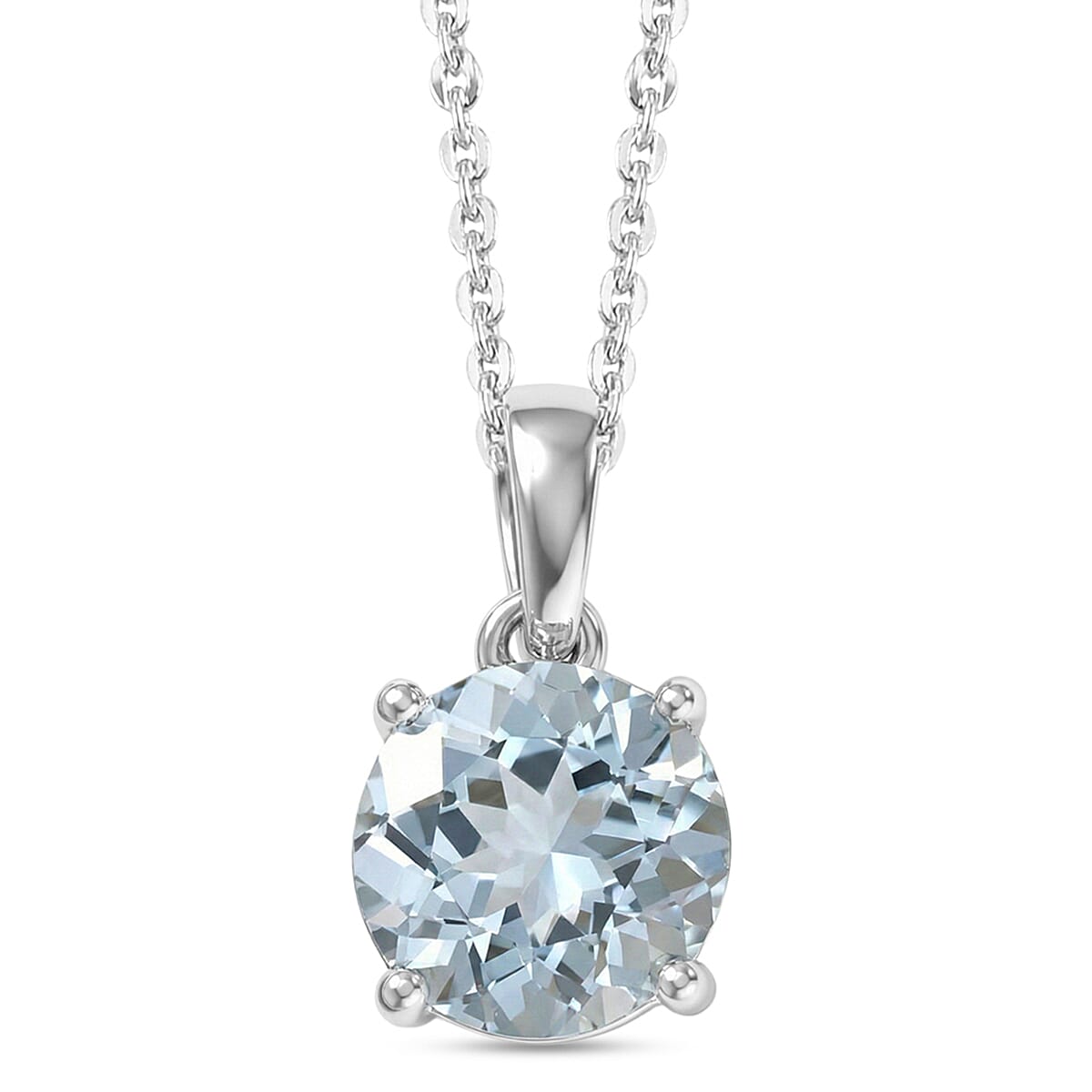 D'Joy Premium Mangoro Aquamarine Ring (Size 9.0) and Pendant Necklace (20 Inches) in Rhodium Over Sterling Silver 1.60 ctw(Del. In 10-12 Days) image number 6