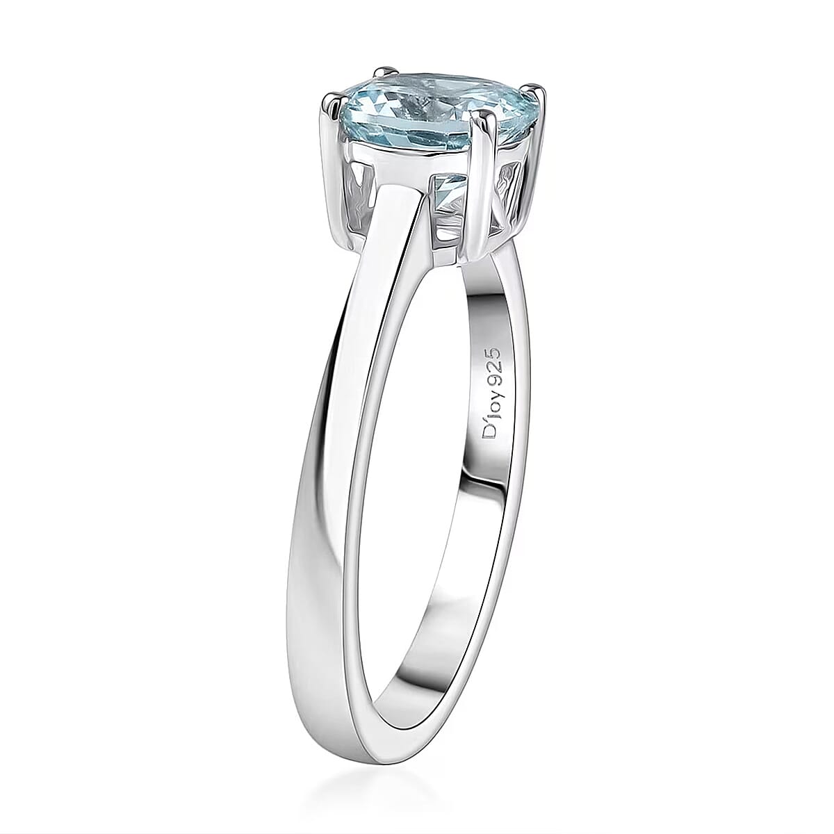 D'Joy Premium Mangoro Aquamarine Ring (Size 6.0) and Pendant Necklace (20 Inches) in Rhodium Over Sterling Silver 1.60 ctw(Del. In 10-12 Days) image number 6