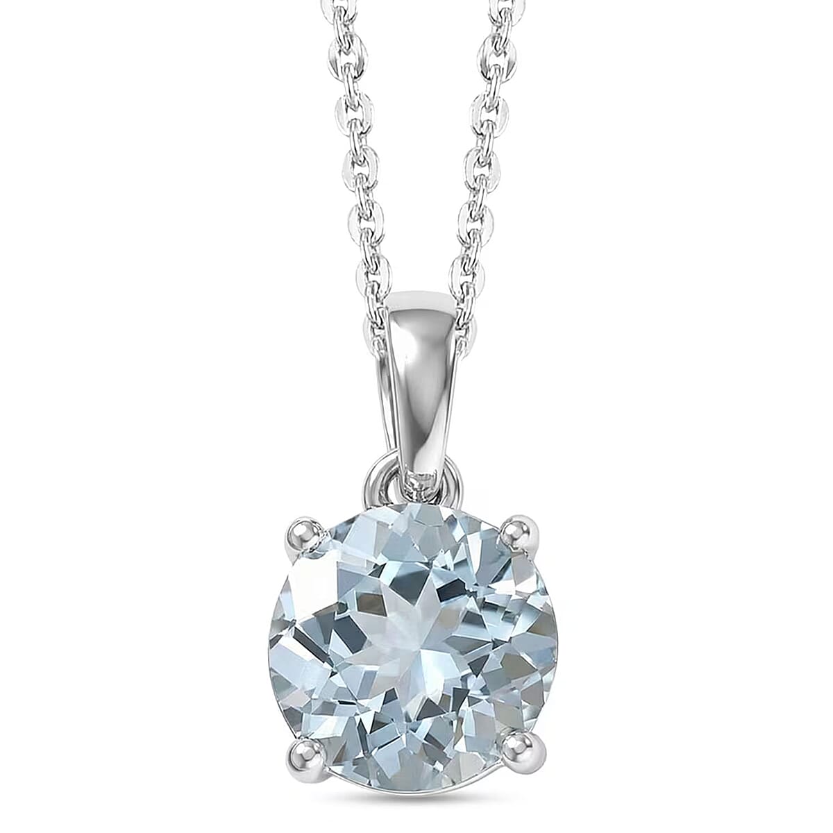 D'Joy Premium Mangoro Aquamarine Ring (Size 6.0) and Pendant Necklace (20 Inches) in Rhodium Over Sterling Silver 1.60 ctw(Del. In 10-12 Days) image number 8