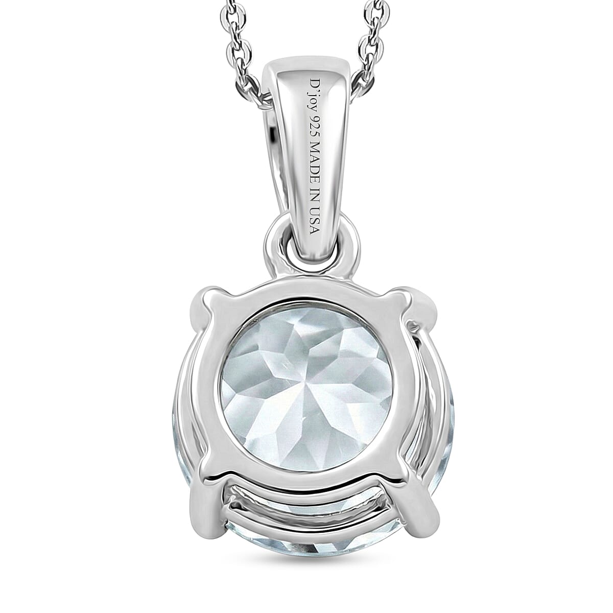 D'Joy Premium Mangoro Aquamarine Ring (Size 8.0) and Pendant Necklace (20 Inches) in Rhodium Over Sterling Silver 1.60 ctw(Del. In 10-12 Days) image number 8