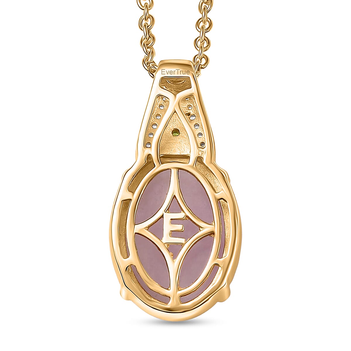 D'Joy Kunzite and Multi Gemstone 6.70 ctw Pendant in 18K YG Plated with ION Plated YG Stainless Steel Necklace (20 Inches) image number 4