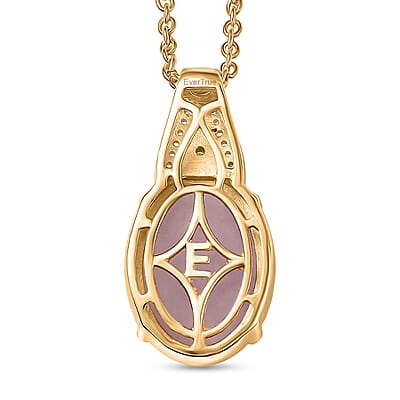 D'Joy Kunzite and Multi Gemstone 6.70 ctw Celestial Orbit Pendant in 18K YG Plated with ION Plated YG Stainless Steel Necklace (20 Inches)