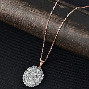 Luxuriant Lab Grown Diamond G-H, SI 1.00 ctw Pendant Necklace in 18K Vermeil Rose Gold Over Sterling Silver 20 Inches