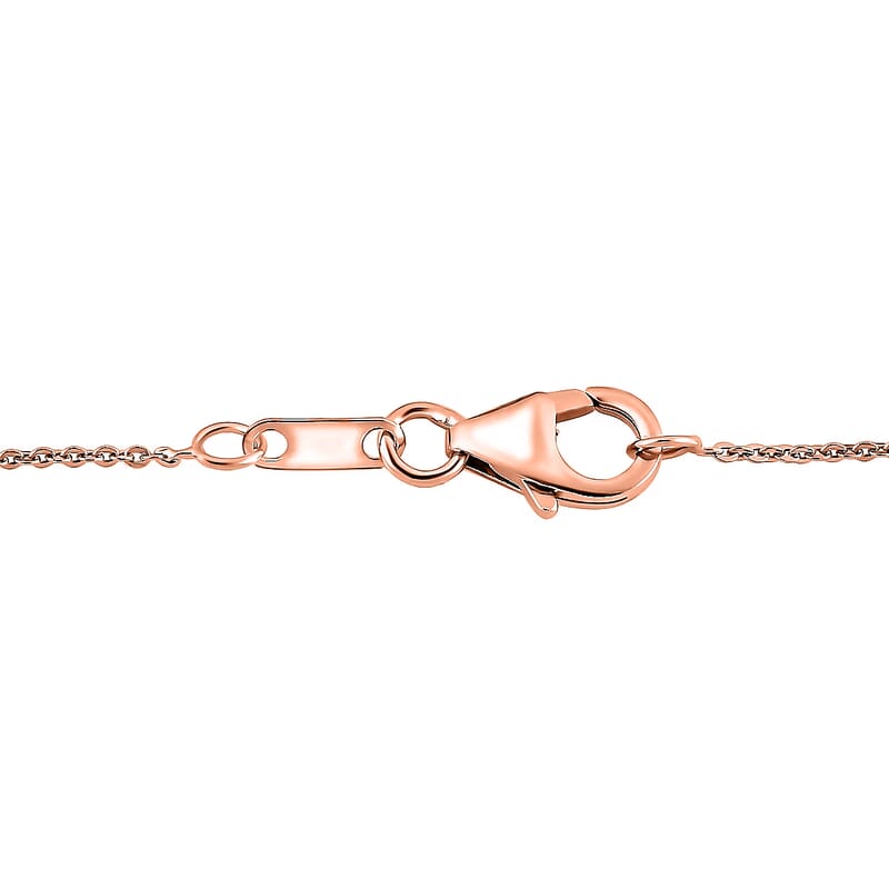 Luxuriant Lab Grown Diamond G-H, SI 1.00 ctw Pendant Necklace in 18K Vermeil Rose Gold Over Sterling Silver 20 Inches