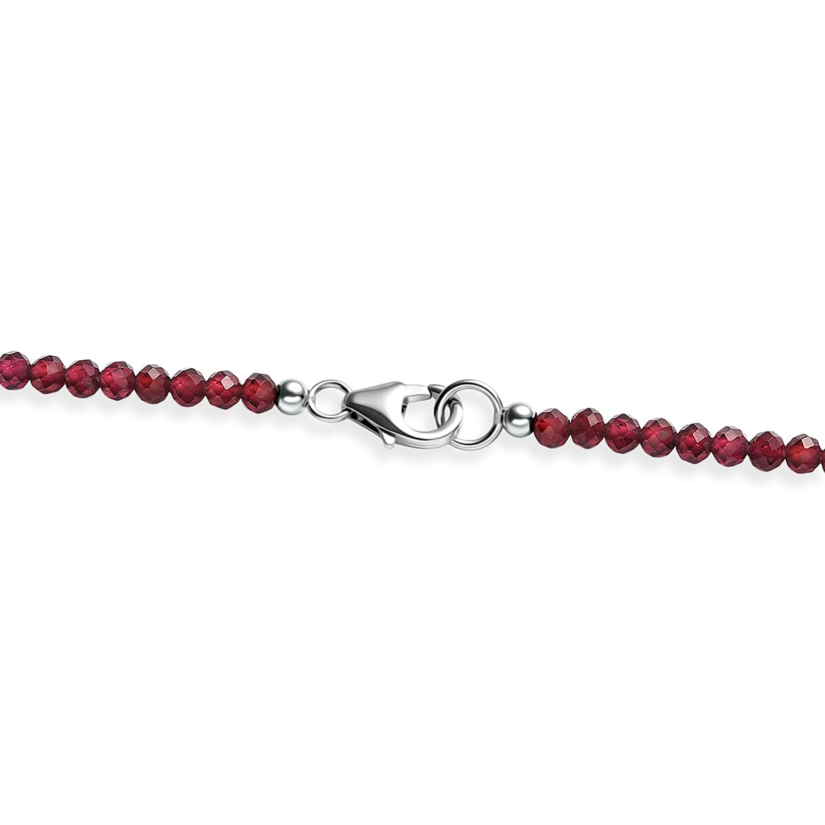 D'Joy Larimar and Orissa Rhodolite Garnet 65.50 ctw Ocean Ripple Halo Pendant with Beaded Necklace (20 Inches) in Rhodium Over Sterling Silver image number 6