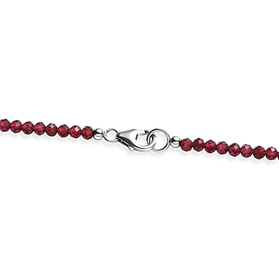D'Joy Larimar and Orissa Rhodolite Garnet 65.50 ctw Ocean Ripple Halo Pendant with Beaded Necklace (20 Inches) in Rhodium Over Sterling Silver