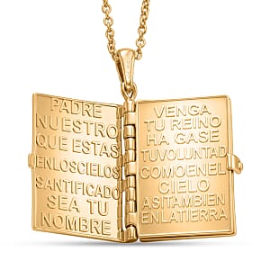 EverTrue Bronzella Collection Pendant in 18K Yellow Gold Plated Bronze with ION Plated Yellow Gold Stainless Steel Necklace 20 Inches