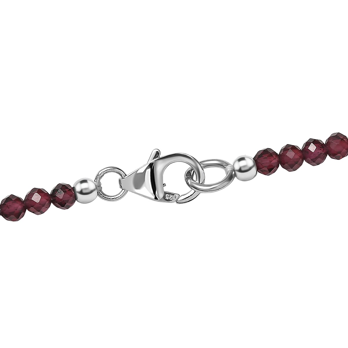 D'Joy Larimar and Orissa Rhodolite Garnet 70.85 ctw Ocean Ripple Halo Pendant with Beaded Necklace (20 Inches) in Rhodium Over Sterling Silver image number 4