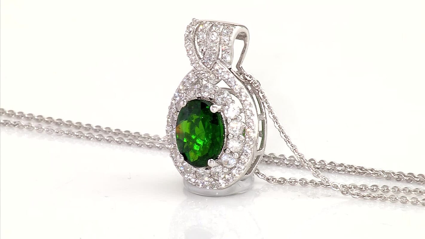 D'Joy Premium Martha Rocha Kunzite and White Zircon 3.80 ctw Pendant Necklace in 18K Vermeil Rose Gold Over Sterling Silver 20 Inches