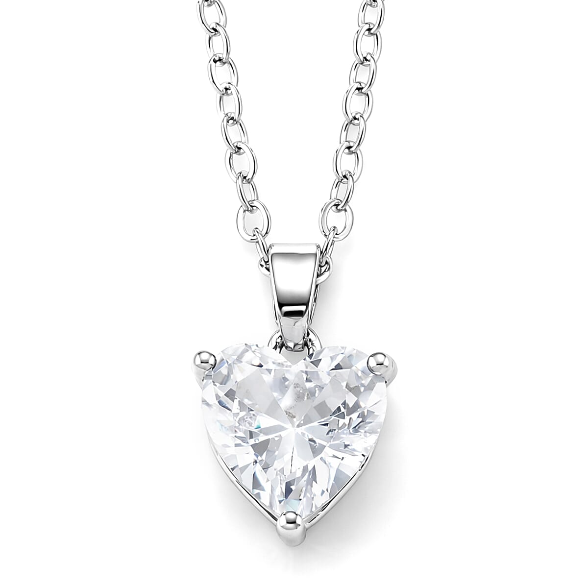 3 Piece Set - Austrian Crystal Heart Bracelet (7.50In), Earrings and Necklace (20-22 Inches) in Silvertone image number 3