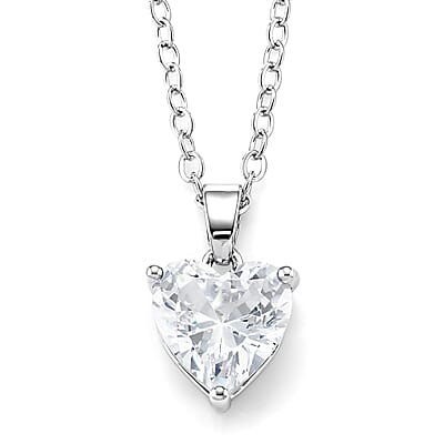 3 Piece Set - Austrian Crystal Heart Bracelet (7.50In), Earrings and Necklace (20-22 Inches) in Silvertone
