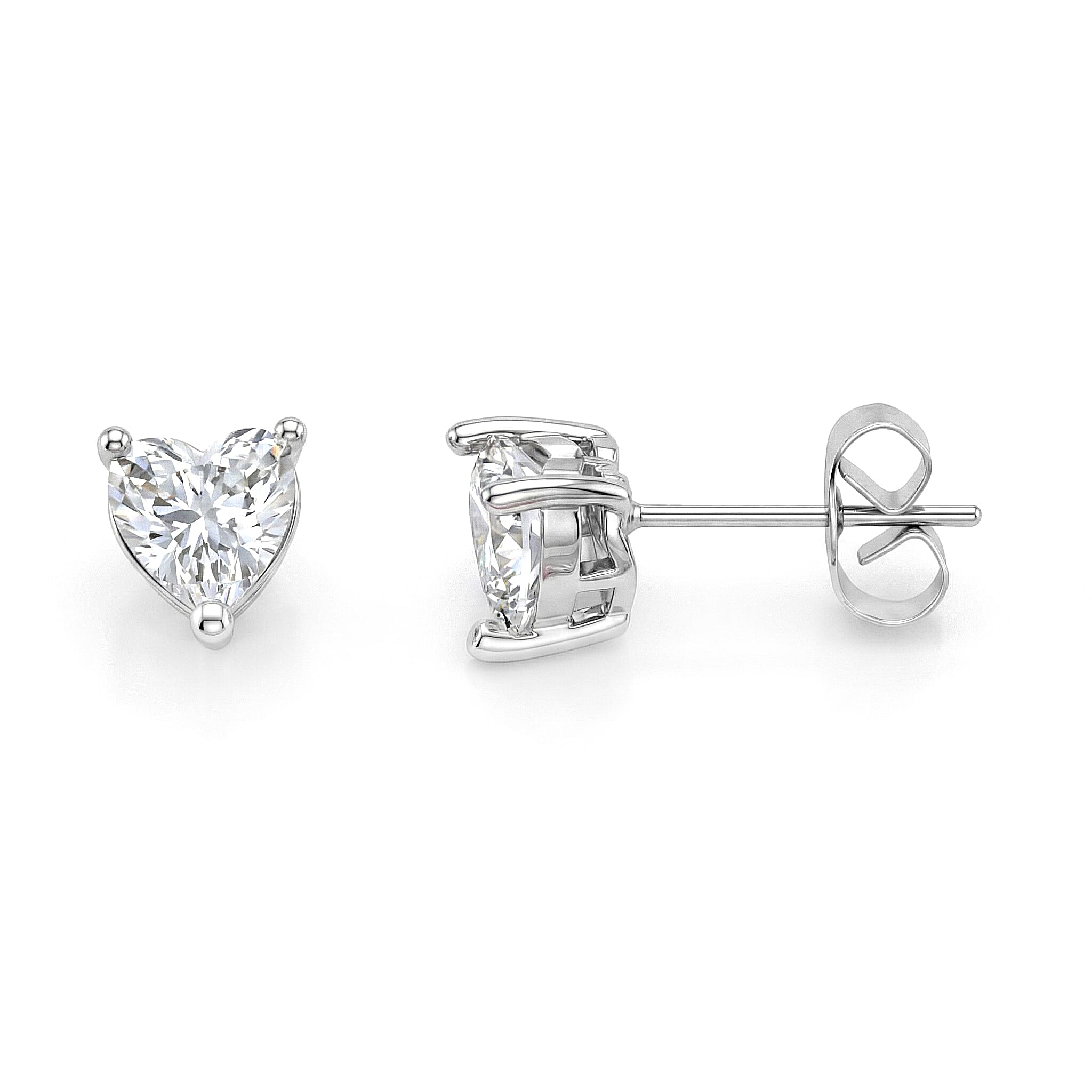 3 Piece Set - Austrian Crystal Heart Bracelet (7.50In), Earrings and Necklace (20-22 Inches) in Silvertone