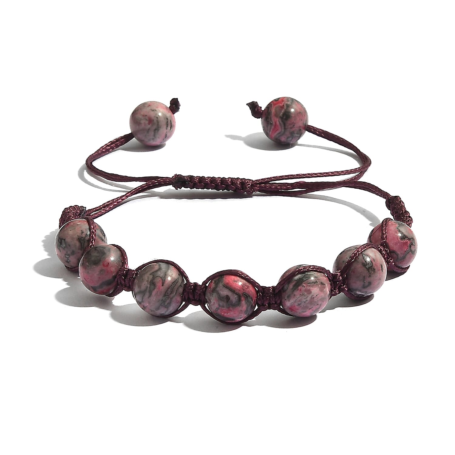 Set of 5 Multi Gemstone 375.00 ctw Shamballa Adjustable Bracelet