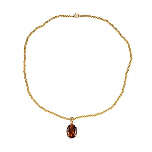 EverTrue Autumn Alexite and Brazilan Citrine 71.00 ctw Fallfire Pendant Necklace in 18K YG Plated 20 Inches 