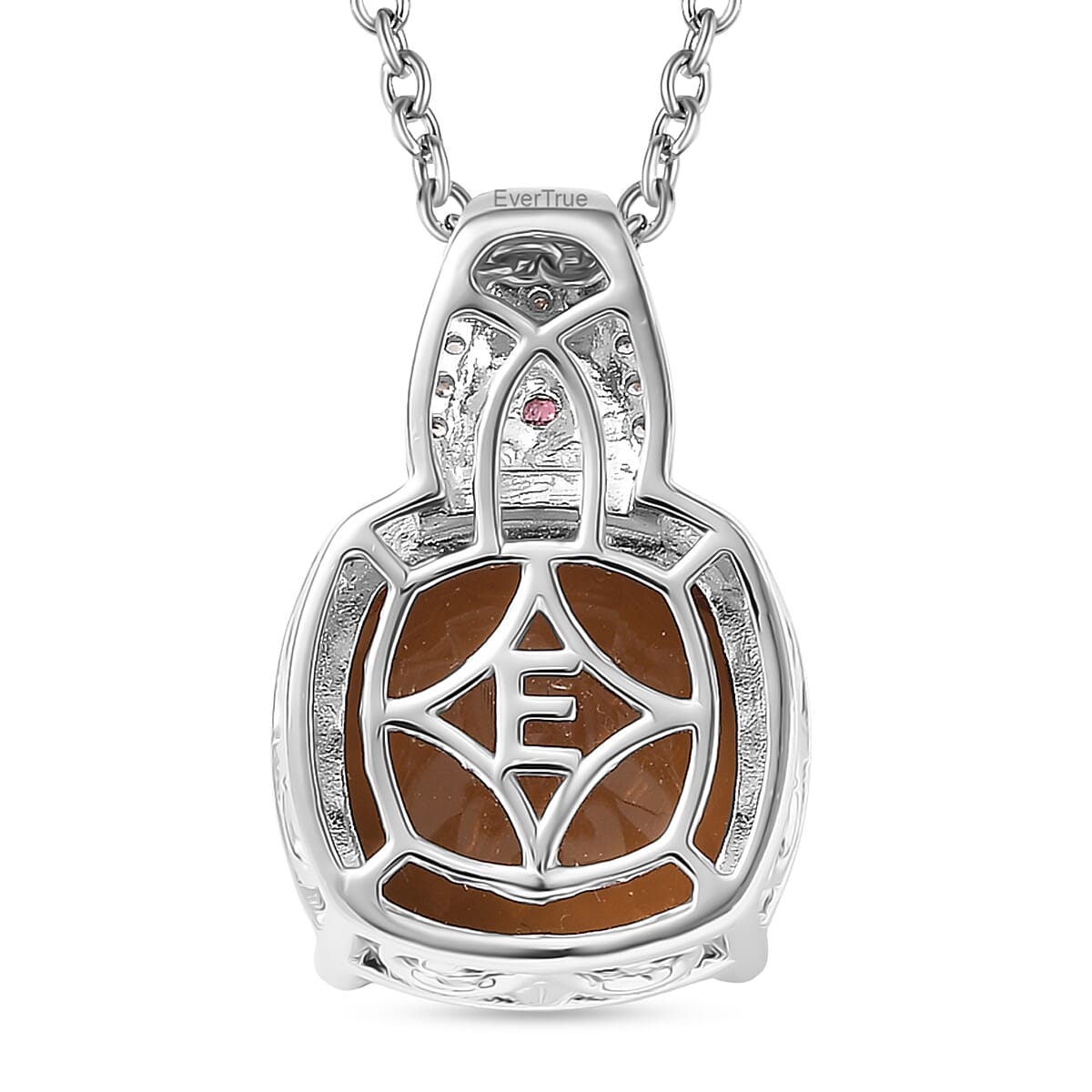 EverTrue Autumn Alexite and Multi Gemstone 6.80 ctw Wings of Fire Pendant in 18K YG Plated and Platinum Bond with Stainless Steel Necklace 20 Inches image number 4