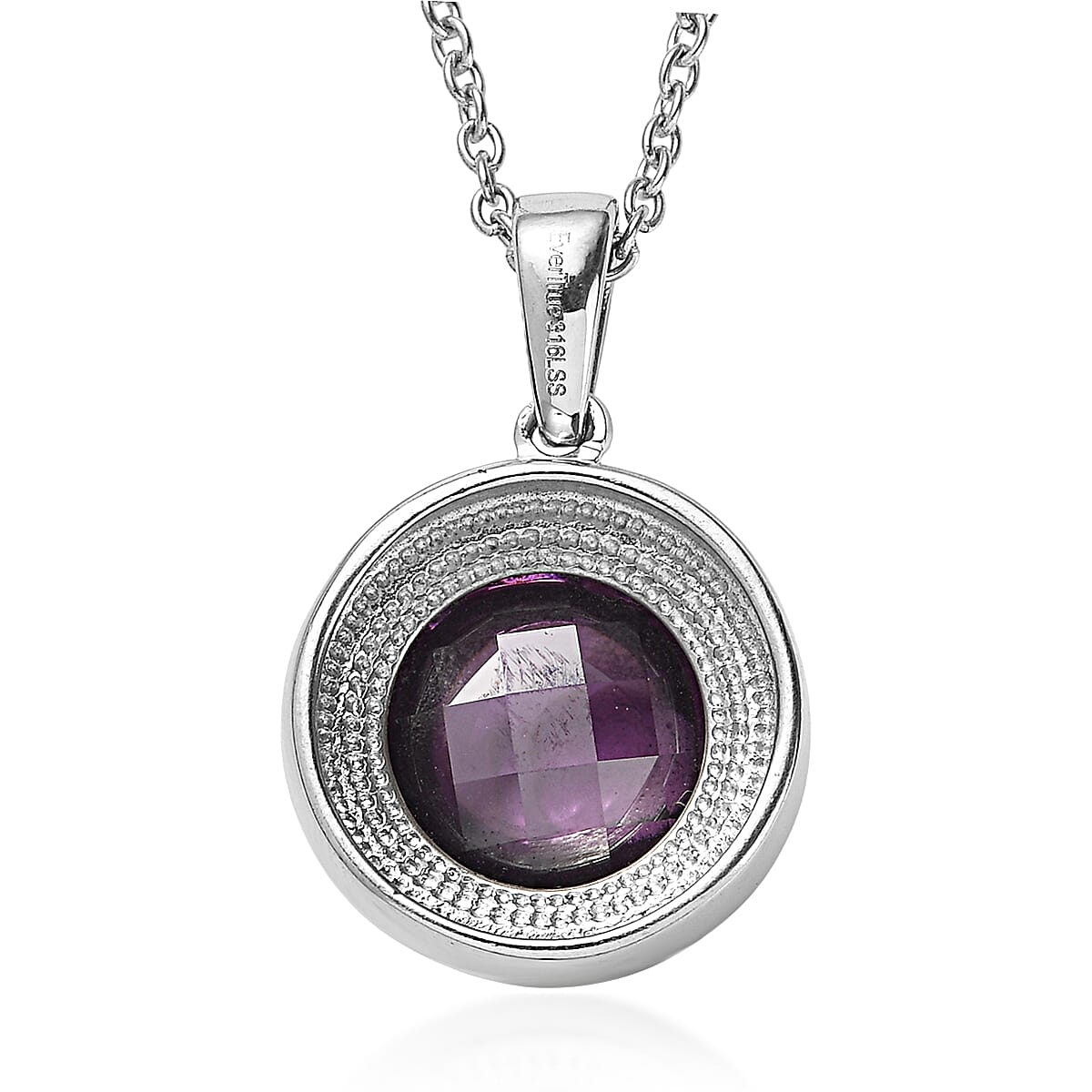  2 Piece Set -  Solitaire Pendant and Solitaire Ring Stainless Steel 42.00 ctw  42.00 ctw image number 10