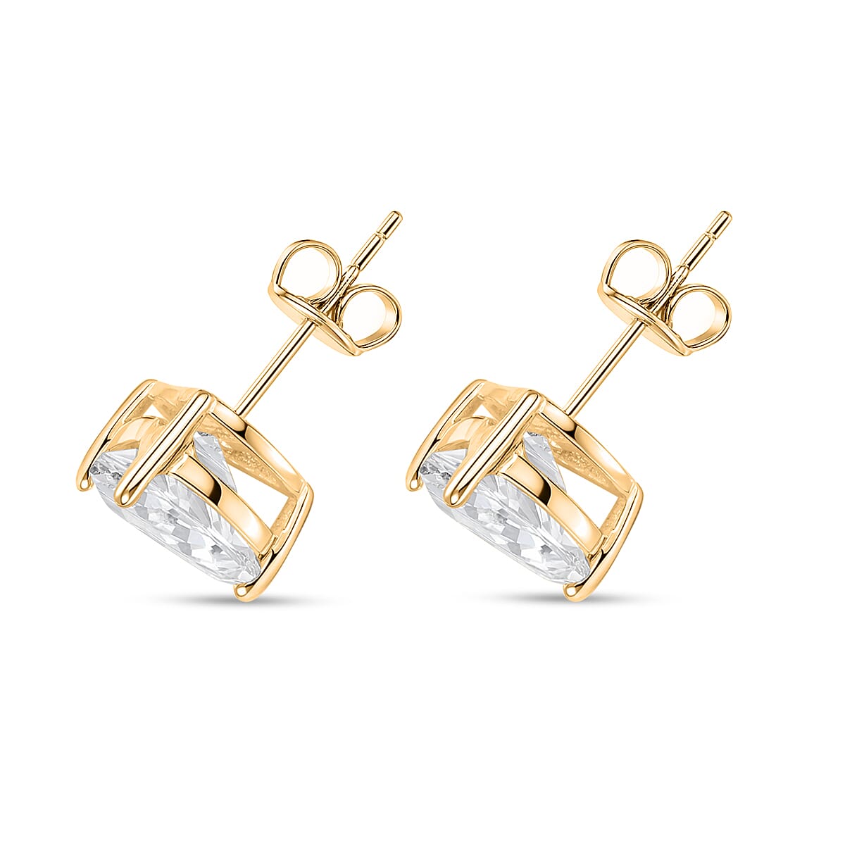 Set of 3 Simulated Diamond Earrings in Tritone 17.40 ctw image number 4