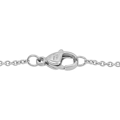 Chili Jasper Cross Pendant in Silvertone with Stainless Steel Necklace (20 Inches) 19.00 ctw