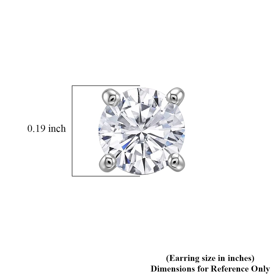 D'Joy Moissanite 2.90 ctw Set of 3 Earrings in Platinum Over Sterling Silver