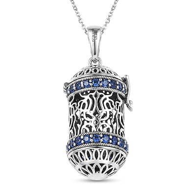 D'Joy Passport to Israel Premium Catalina Iolite 1.25 ctw Pendant Necklace in Sterling Silver 18 Inches
