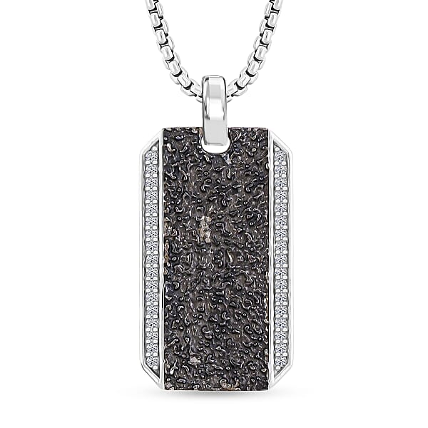 Luxuriant Lab Grown Diamond 0.25 ctw Pendant Necklace 22 Inches in Sterling Silver