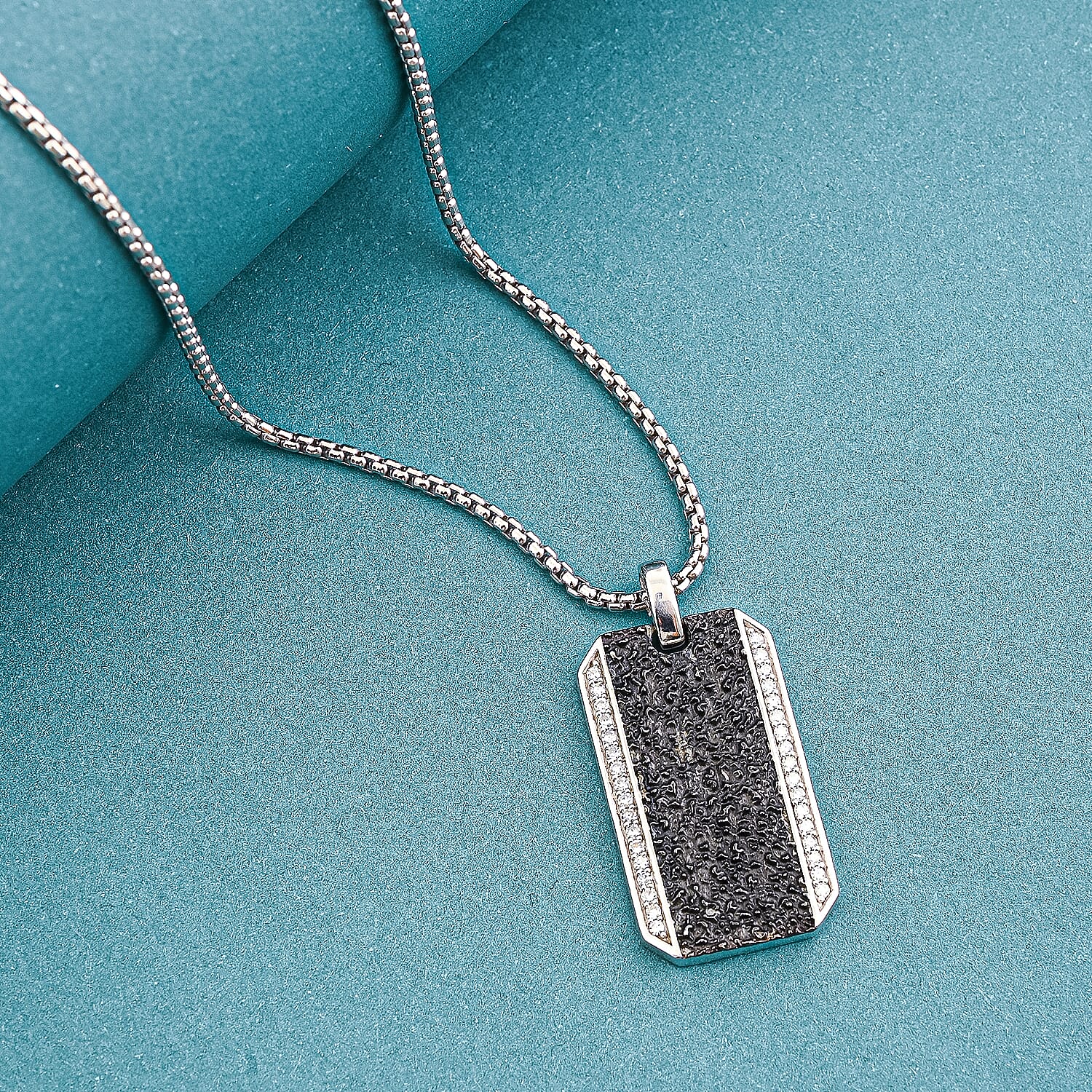 Luxuriant Lab Grown Diamond 0.25 ctw Pendant Necklace 22 Inches in Sterling Silver